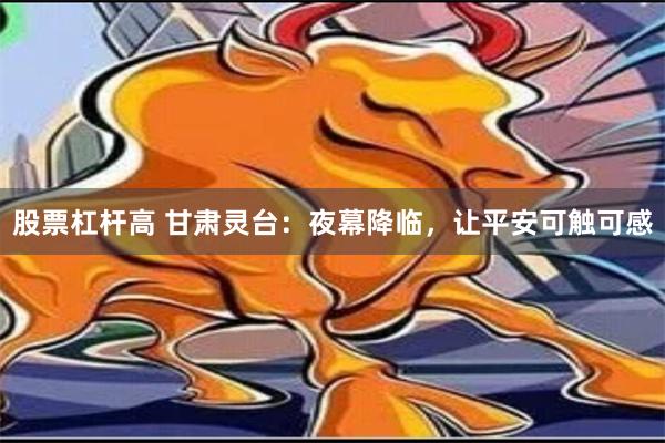 股票杠杆高 甘肃灵台：夜幕降临，让平安可触可感