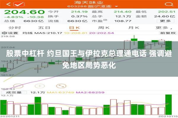 股票中杠杆 约旦国王与伊拉克总理通电话 强调避免地区局势恶化