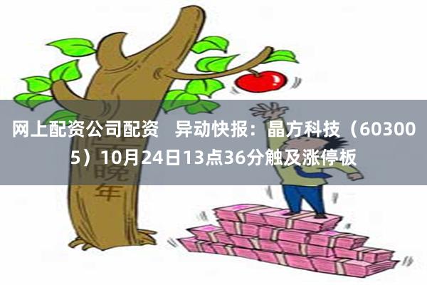 网上配资公司配资   异动快报：晶方科技（603005）10月24日13点36分触及涨停板