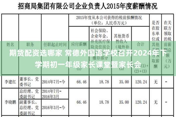 期货配资选哪家 常德外国语学校召开2024年下学期初一年级家长课堂暨家长会